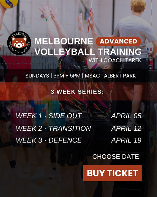 Sunday Volleyball Training with Coach Tarek (Advanced) - 3PM to 5PM  - Choose Date